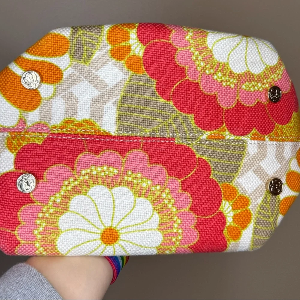 Spartina 449 Floral‎ Linen Satchel Crossbody Daufuskie Island